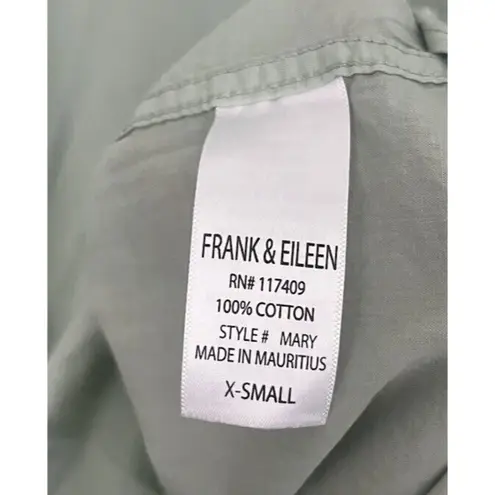 Frank & Eileen NWT  Mary Classic Shirt Dress Light Green Women’s Size XS