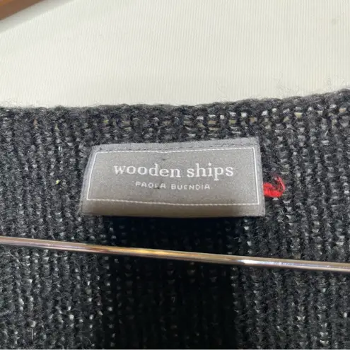 Wooden Ships  Oversized Skyline Black & White Boxed Pullover Sweater sz M / L