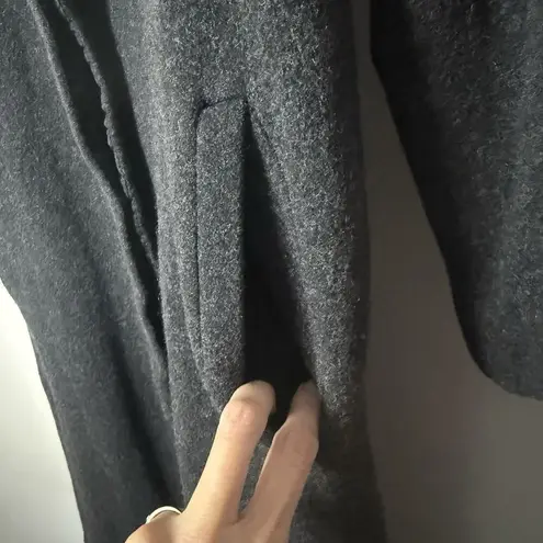 Vintage Donny Brook 100% Wool Long Trench Coat Gray Old Money City Classic 10