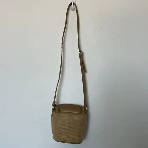 Etienne Aigner Crossbody Bag Woven Metallic Gold Adjustable Strap Vintage