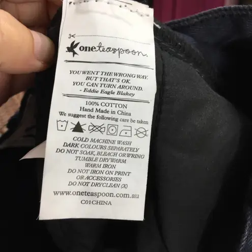 One Teaspoon ONE by  x denim ripped distressed jean