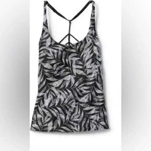 prAna  Margot Tankini Swimsuit Top Black White XS