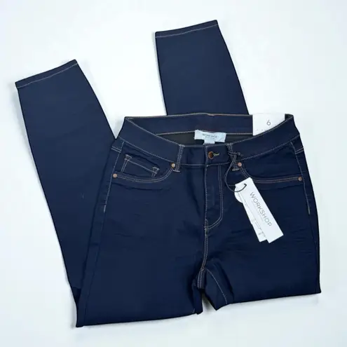Workshop Republic Clothing WORKSHOP Republic Womens Size 6 Darkwash Skinny Jeans Ankle Stretch Modern