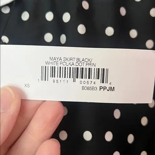 NWT The Drop Womens Black White Polka Dot Midi Skirt Size XS =