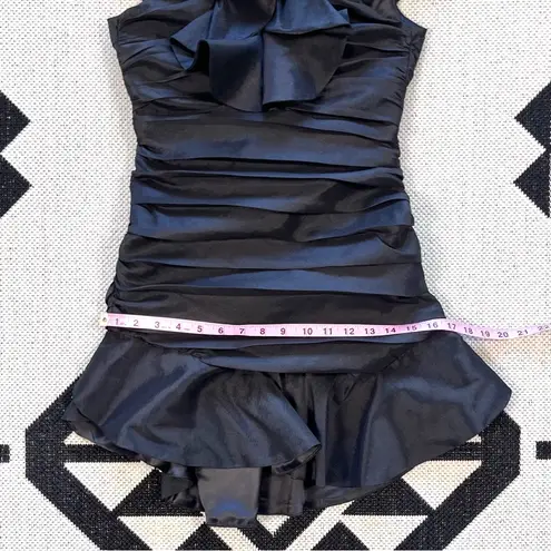 Bardot Jamie Frill Mini Dress in Black Size 6