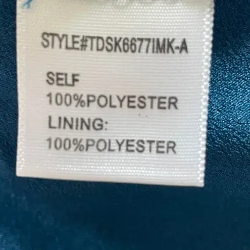 Dee Elly Vici Blue Purple Floral Tie Front Peplum Top