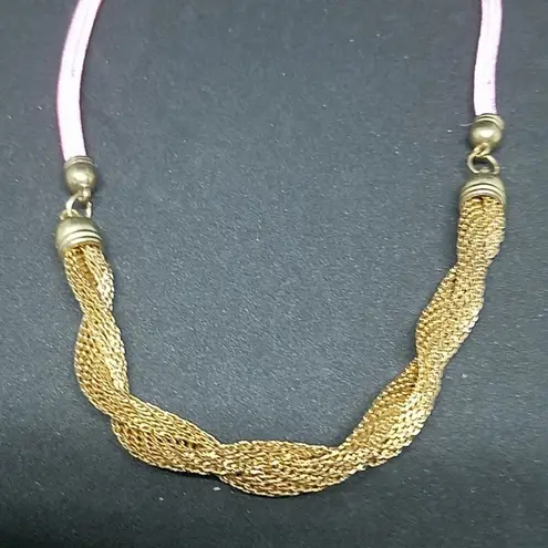 NWT Superstar Accessories Braided Necklace Gold