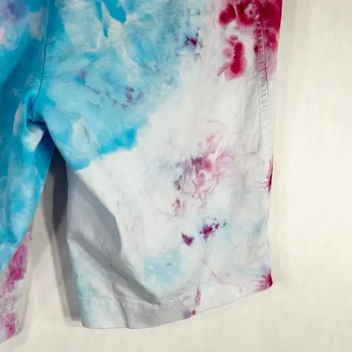 Daisy Fuentes Size 8 Shorts Singing Loud Tie Dye Handmade Blue Pink 11 Inch 1161