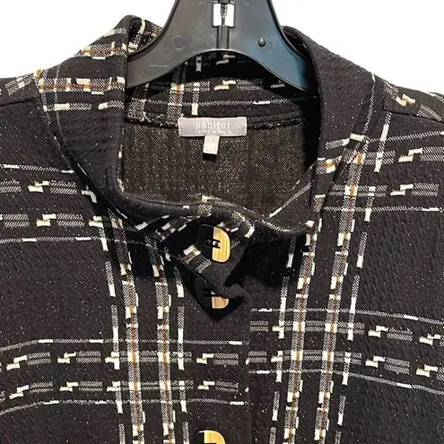 Habitat Womens Buttoned Long Sleeve Cotton Blend Swing Jacket Multicolor Large