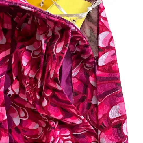 Kika Vargas X Target Skirt Pink Mum Floral Scalloped Edges Pockets Mini Size 8