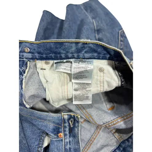 Levi Strauss & CO. Levis Vintage 550 Woman Size 4 High-Waisted Denim Shorts Frayed Hem - Image 8