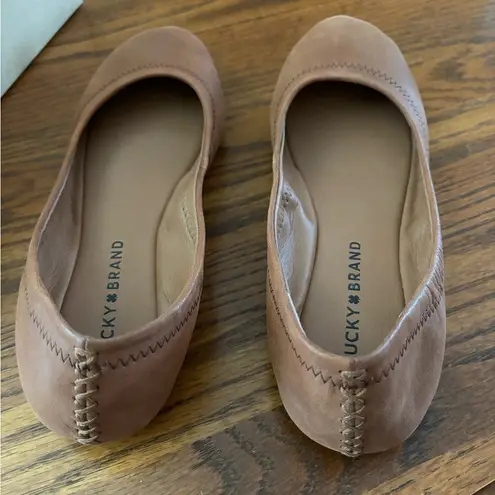 Lucky Brand Brown Leather Ballet Flats Size 7