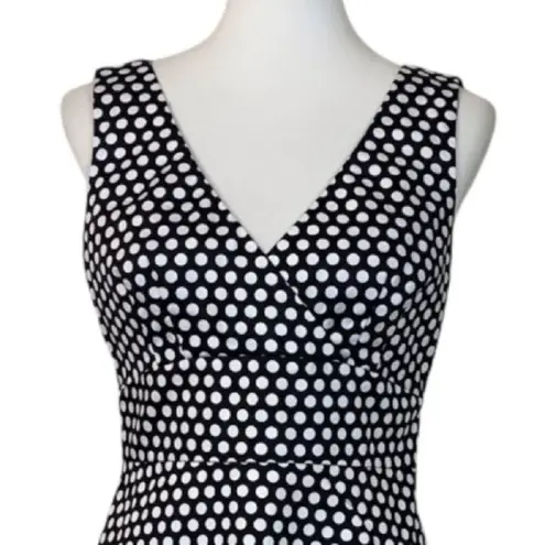 Spense Black White Polka Dot V