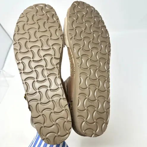 Naot Aubrey Wedge Sandal Suede Nubuck Brown Size 42