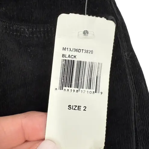 NYDJ NWT Corduroy Legging Jean Pants Lift Tuck Black Size 2 Casual Minimalist