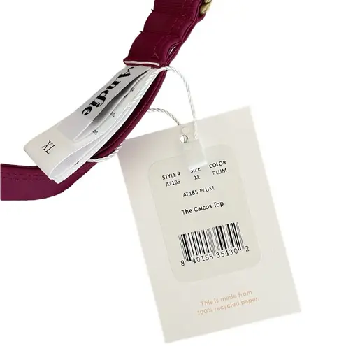ANDIE Swim The Caicos Bikini Top Size XL in Color Plum NWT