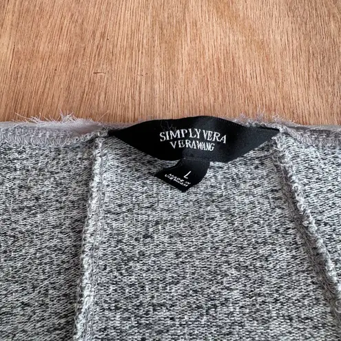 Simply Vera Vera Wang Gray Long Sleeve Asymmetrical Hem Top Women’s L