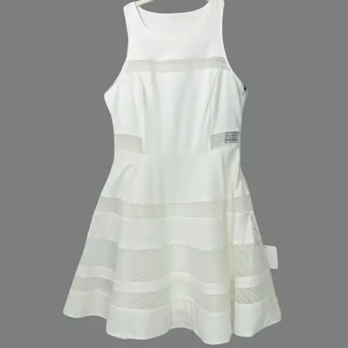 Lulu*s size M Play Nice Ivory Skater Dress Mini HOCO Graduation Bridal Shower White Size M
