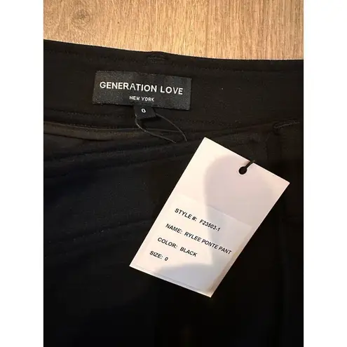 Generation Love NEW Rylee Ponte Pant Flared Leg High Waisted Black Size 0