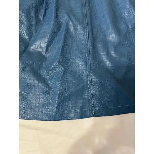 FRNCH DARY CROC EMBOSSED FAUX LEATHER SKIRT Size L