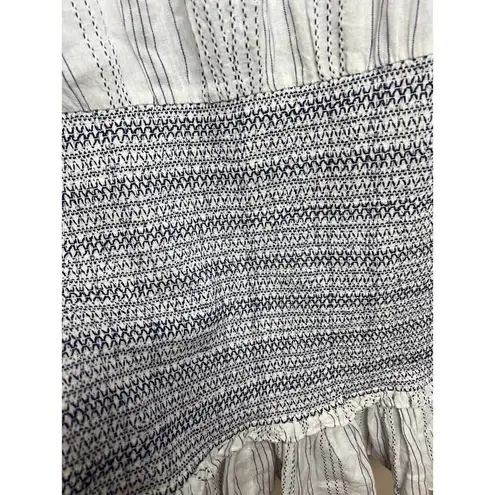 Veronica Beard  Cox Smocked Flounce Coverup Mini Dress Sz. L