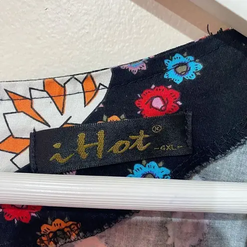 I Hot Plus Size 4XL Black Fit & Flare Dress Skulls Y2K Grunge/Goth