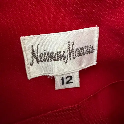 Neiman Marcus VTG 80s Wool Blazer Stand Collar Double Gold Tone Buttons Size 12