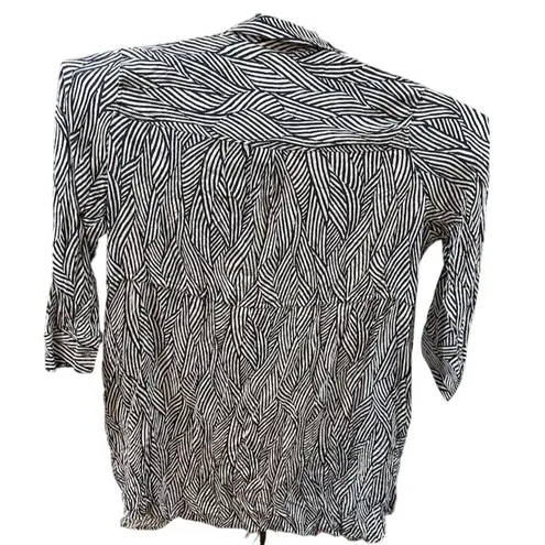 Terra & Sky Women's 3X Zebra Print Knee Length Shirt Dress Casual