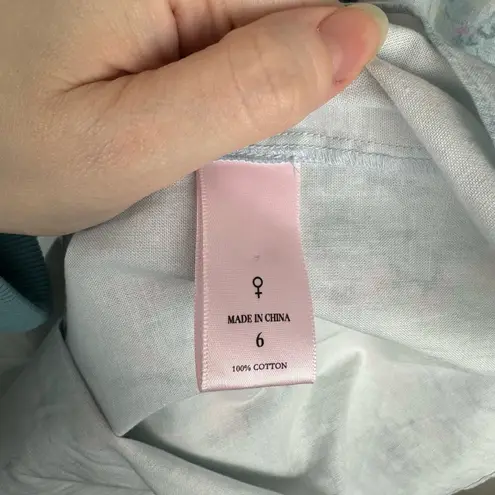 NWT Selkie the Puff Mini Dress in Monet Print Sz 6 | Pastel Colorful Romantic Blue