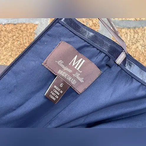ml monique lhuillier strapless dress size 6 Blue
