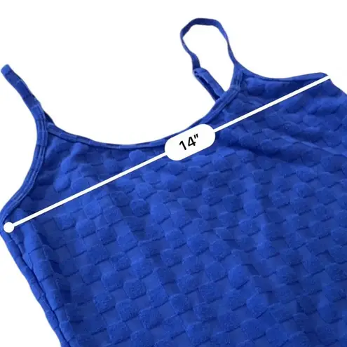 TJ SWIM Vibrant Blue Terry cloth Sleeveless swim cover up mini dress Size M/L Size M