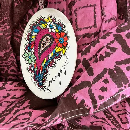 MAGAZINE Pink & Brown Palazzo Pants