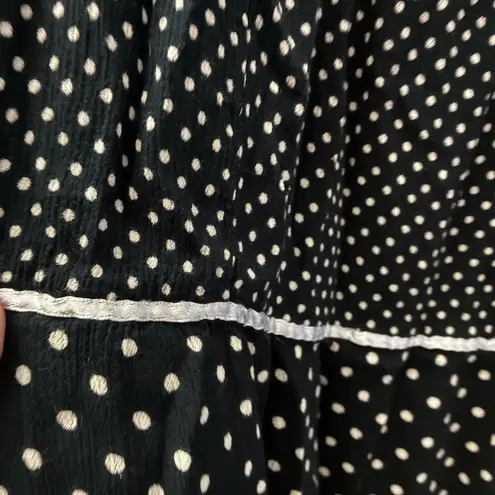 Cathy Daniels Vintage Tiered Boho Polka Dot Maxi Skirt XL