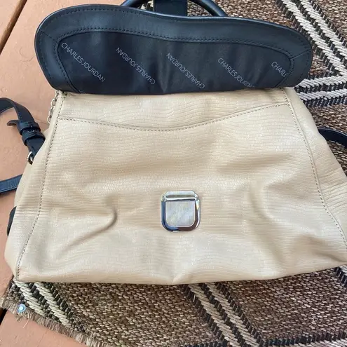 Charles Jourdan Neutral Becky II Leather Shoulder Bag Leather Crossbody Tan