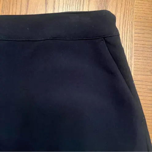 Premise Scalloped Hem Stretch Lined A-Line Mini Skirt Black Size 10 NEW