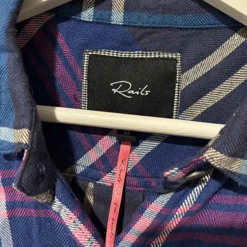 Rails Free People Short Sleeve Button Down Flannel Shirt