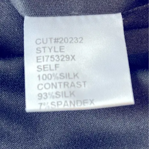 Tadashi Shoji Tadashi Collection Off The Shoulder Silk Black & White Layered Top Size 6