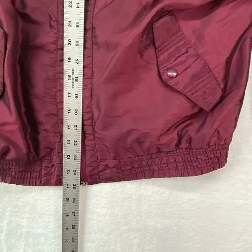 SUNTERRA Windbreaker Track jacket womens Medium Petite Nylon Vtg 80s geometric Size undefined