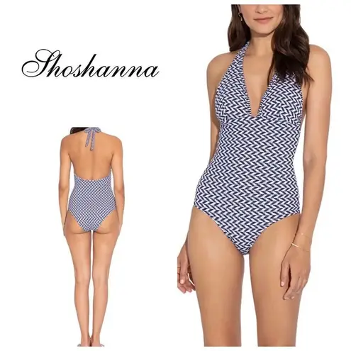 Shoshanna New. chevron swimsuit. Size 6 normally $240