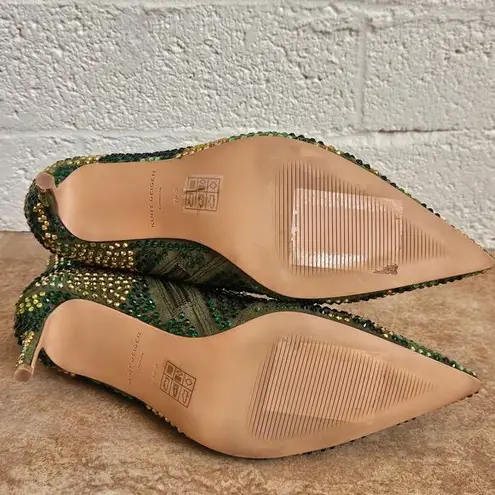 Kurt Geiger London Belgravia Women's Bootie Green Crystal Heel $265 36.5