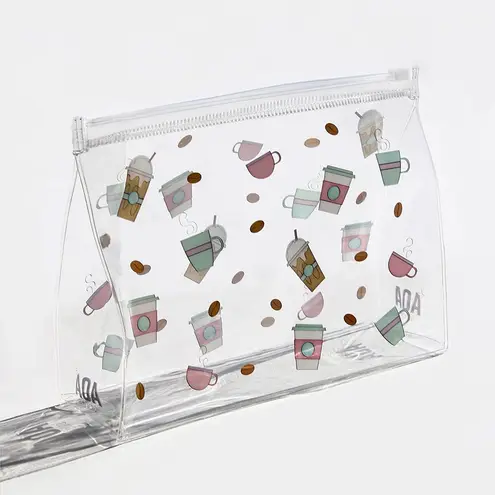 AOA clear MakeUp pouch in Coffee ☕️