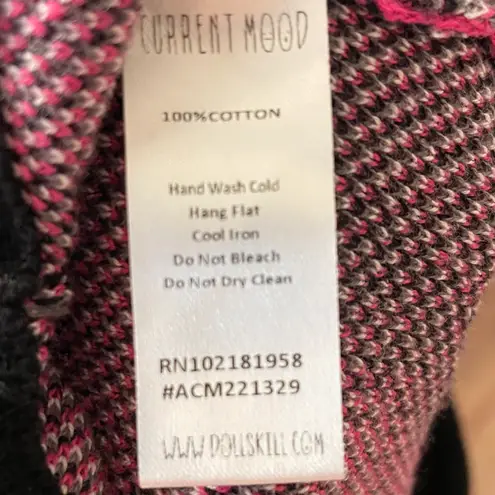 Current Mood by Dollskill Backyard Betty Argyle Mini Skirt Pink Black White S