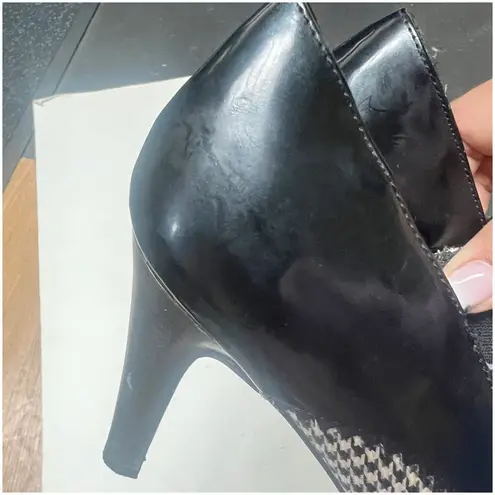 Impo Womens Patent Tauny Houndstooth Oxford Pumps Stiletto Classic Lace Up Sz 9