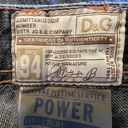 Dolce & Gabbana Jeans Vintage D&G Distressed Straight Leg Button Fly Size 40