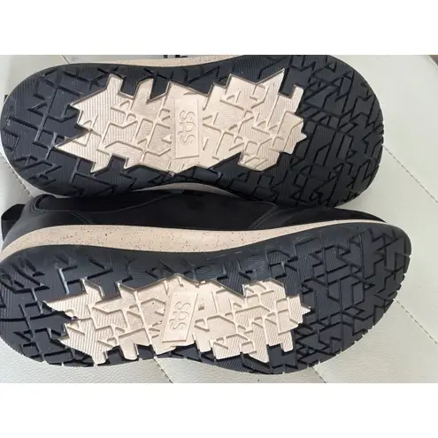 SAS Shoemakers Black Leather Suede Comfort Walking Sneakers free timeg Size 7