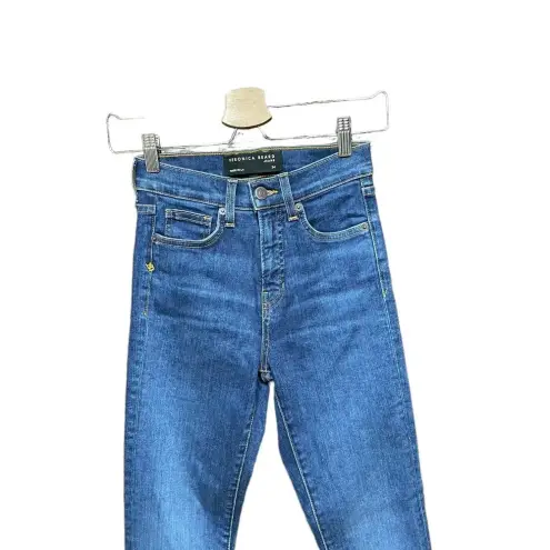 Veronica Beard Carly High Waist Kick Flare Jeans Bright Blue Size 24