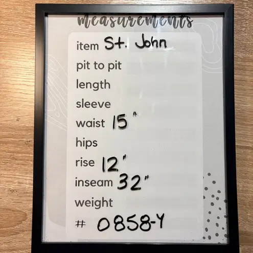 St. John Women's Blue Side Panel Satin Trim Pants Pull On Size Small Lightweight