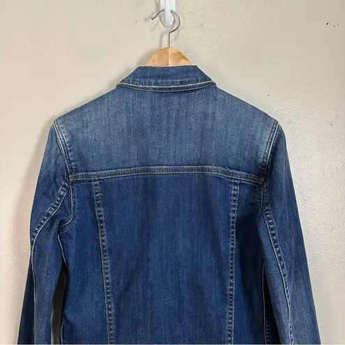 Articles of Society  Taylor Denim Jacket in Clark Blue Distressed Details Size M