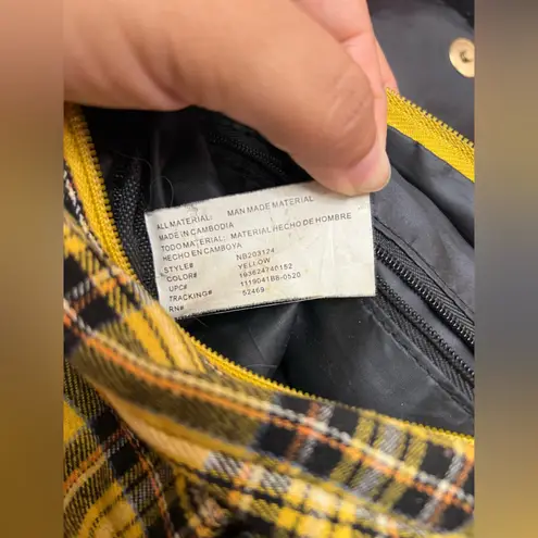 Yellow Y2K Plaid Print Crossbody / Adjustable Strap Bag