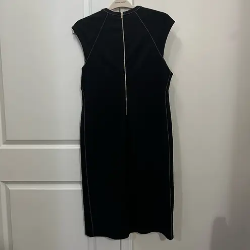 Rachel Roy Collection Black Topstitch Sheath Dress Size XL $139